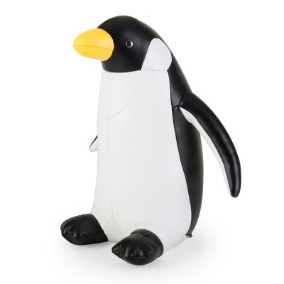 Buchstütze Pinguin: Schwarzer und weißer Deko-Pinguin von Züny, ideal als Buchstütze oder Türstopper.